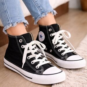 Converse Black and White High-Top Sneakers